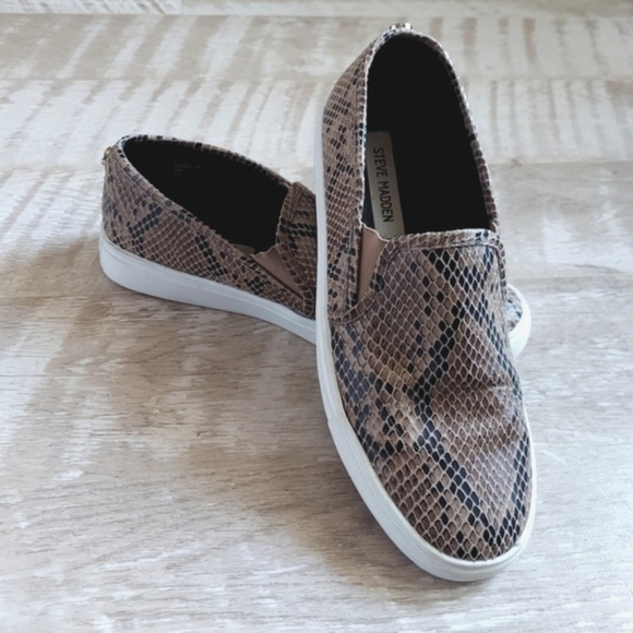 Steve Madden Symba Snakeskin Slip On Sneakers - Picture 2 of 11